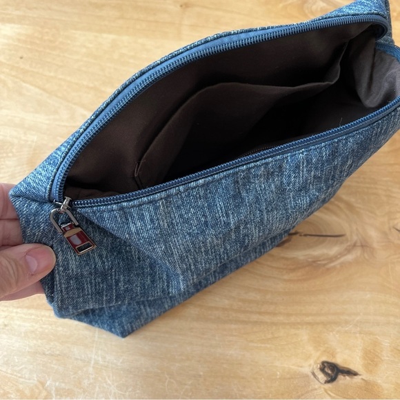 LARGE WOVEN TOTE BAG W MATCHING COSMETIC CASE ORGANIZER VERSATILE MODERN CHIC - Picture 8 of 11